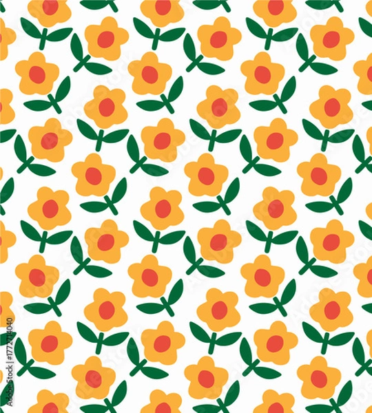 Fototapeta floral pattern frame border illustration