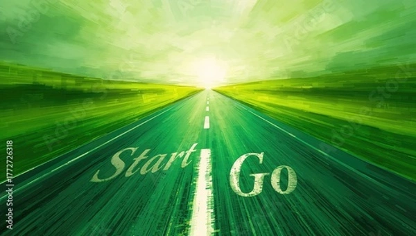 Fototapeta Start of a Conceptual Pathway Backdrop