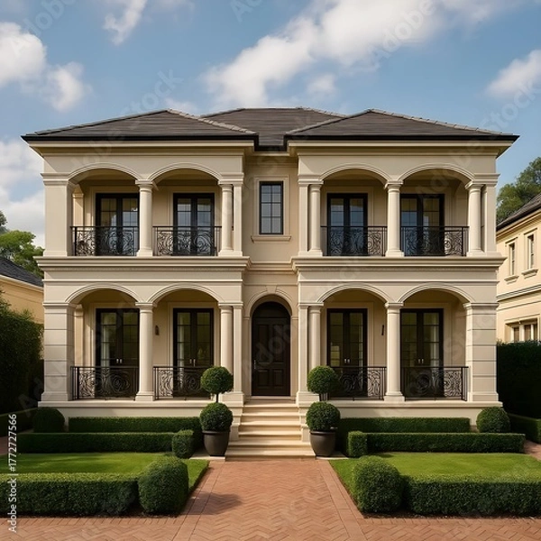 Obraz modern house with columns