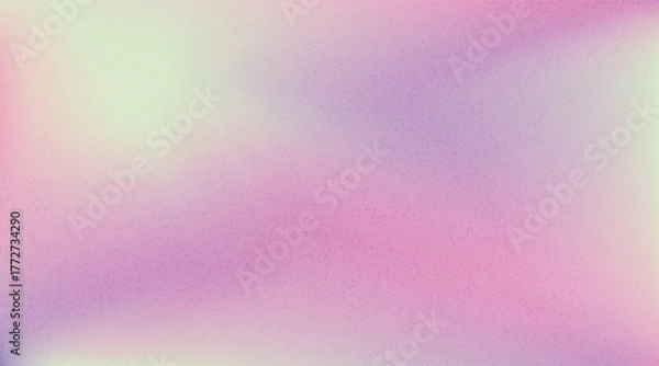 Fototapeta Vector illustration of soft colorful gradient background with smooth color transitions with trendy retro grain texture