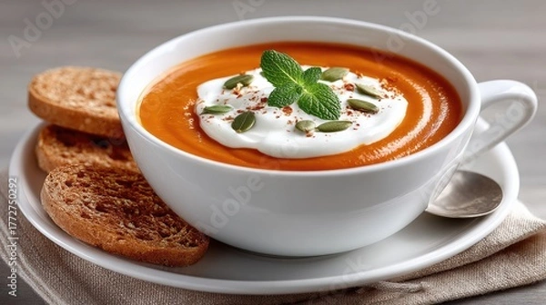 Obraz cream of tomato soup