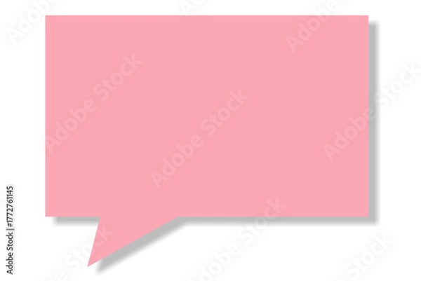 Fototapeta Pink speech bubble chat message  icon 