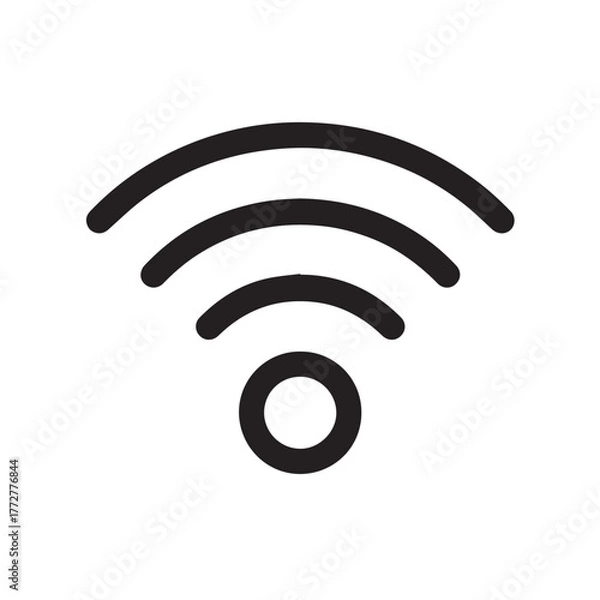 Fototapeta High Speed Wi-Fi Signal Icon. Strong Wireless Connection Symbol for Digital Devices and Online Connectivity.