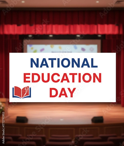 Fototapeta Celebrating Knowledge and Learning on India’s Inspiring National Education Day