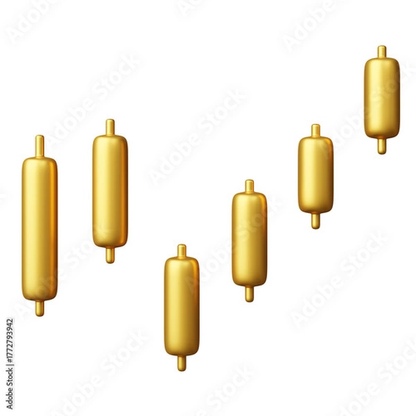 Fototapeta Golden candlestick chart pattern illustration.