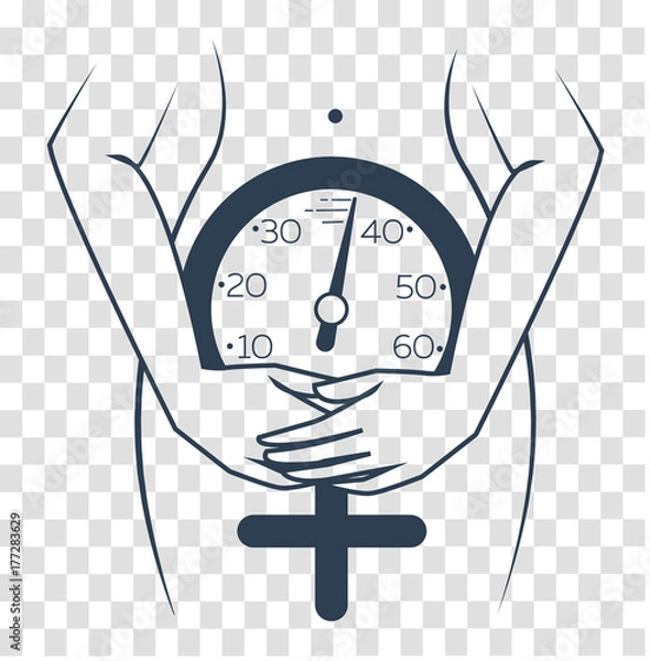 Obraz silhouette of menopause