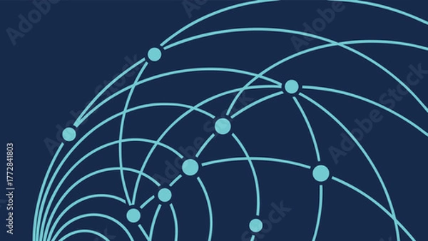 Fototapeta Global network connection vector Abstract