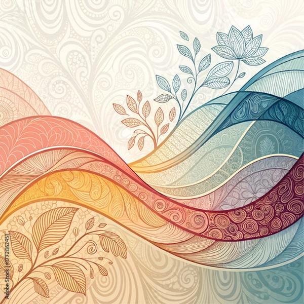 Fototapeta abstract floral background vector illustration