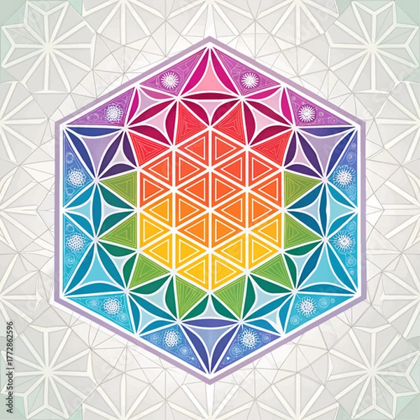 Fototapeta abstract geometric background with triangles