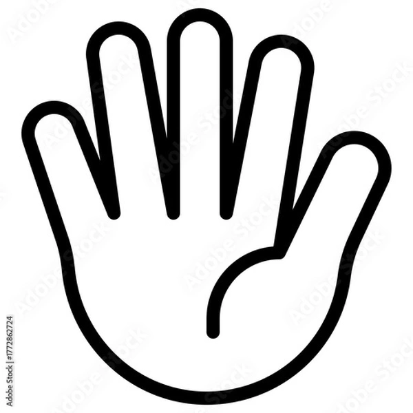 Obraz Stop Sign Icon with Line Style