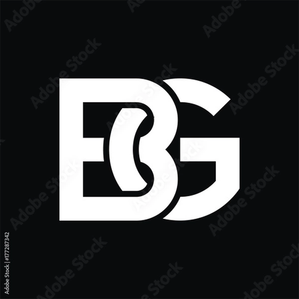 Obraz BG logo initial letter design template vector