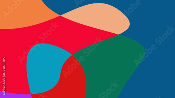 Fototapeta Abstract summer background vector with soft colorful waves and warm gradient tones. Modern minimal design for tropical themes, poster, banner, or seasonal sale template.