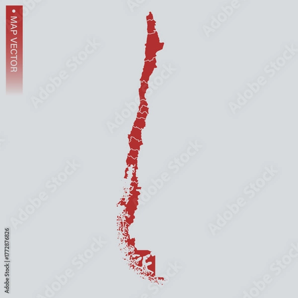 Fototapeta Chile map