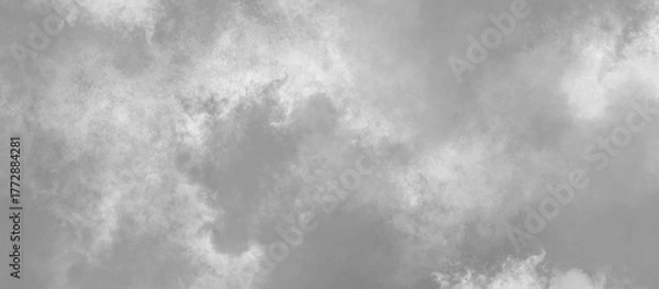 Fototapeta black and white abstract vintage background. gray isolated cumulus clouds. realistic mist smoky texture.
