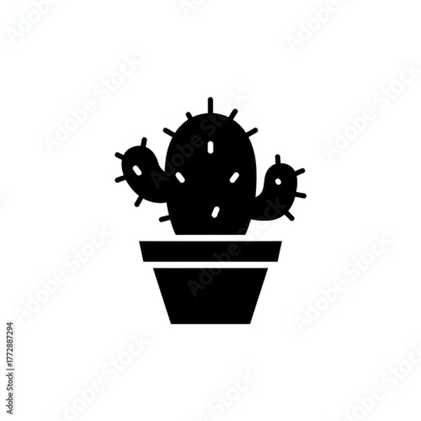 Obraz cactus in pot vector