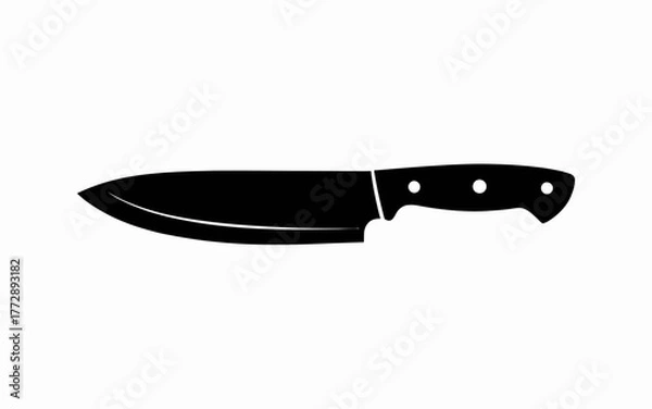 Fototapeta knife on a white background