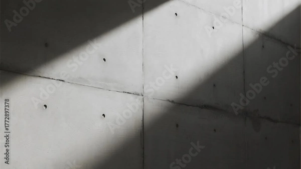 Obraz Minimalist concrete wall texture in neutral gray with subtle tonal variation. Perfect for architecture and design backgrounds