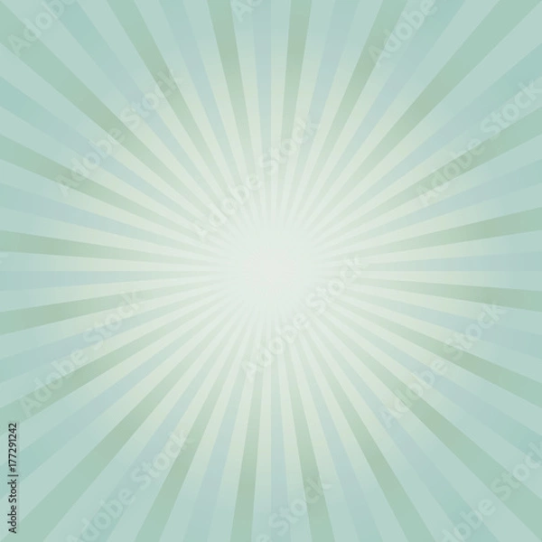 Obraz Abstract soft Green Blue rays background. Vector