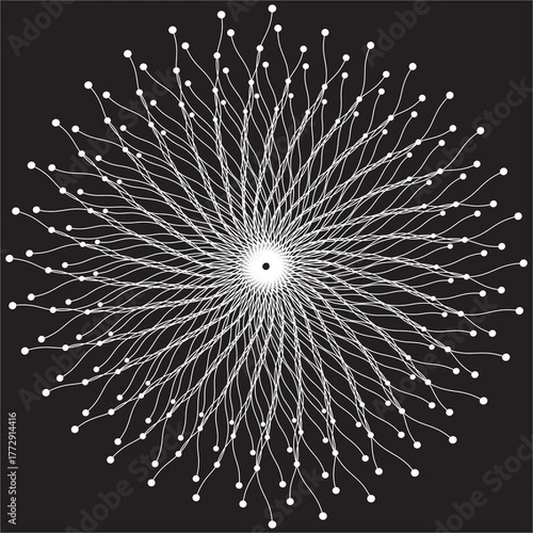 Obraz Spiral abstract shiny background  design