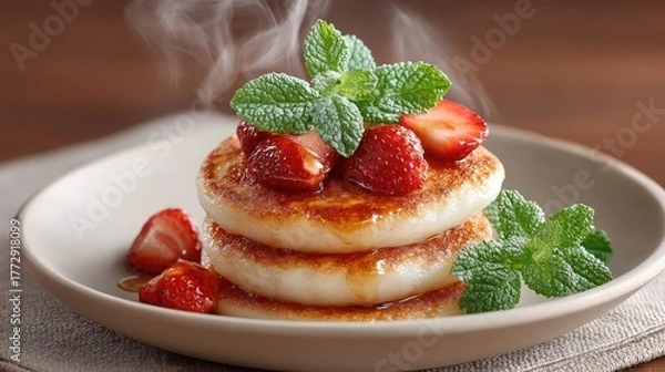 Obraz strawberries with cream