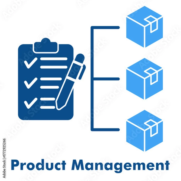 Fototapeta Product Management Icon. Outline Color Icon Style for Inventory Planning.
