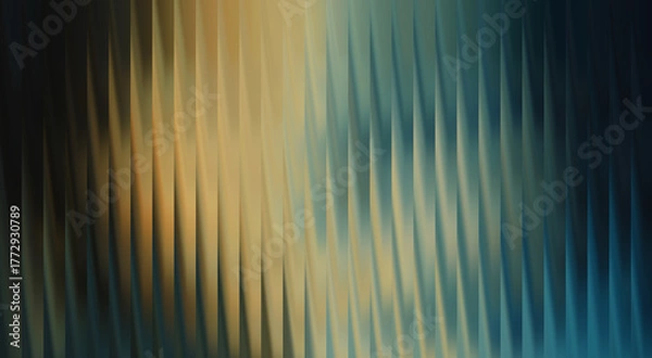 Obraz Abstract, textured background with a blend of gold and blue colors and vertical pattern 
