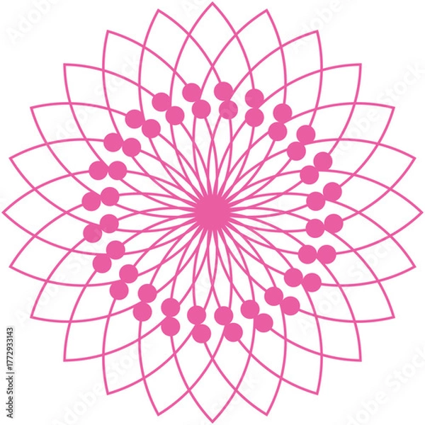 Obraz  pink Round Vector Ornament Mandala background design