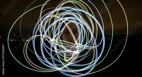 Fototapeta abstract blue fractal background