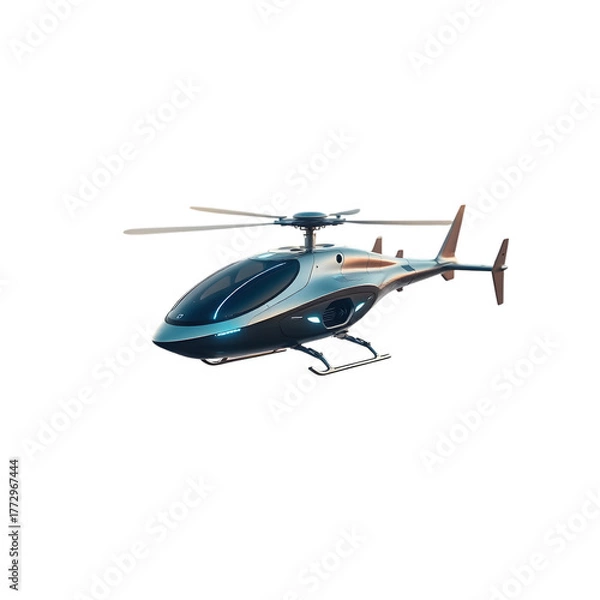 Obraz helicopter isolated on white background