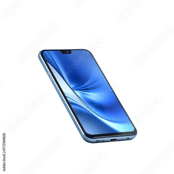 Obraz smart phone with blue screen