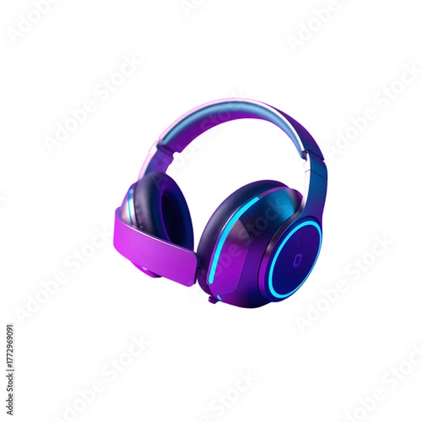 Obraz headphones on white background