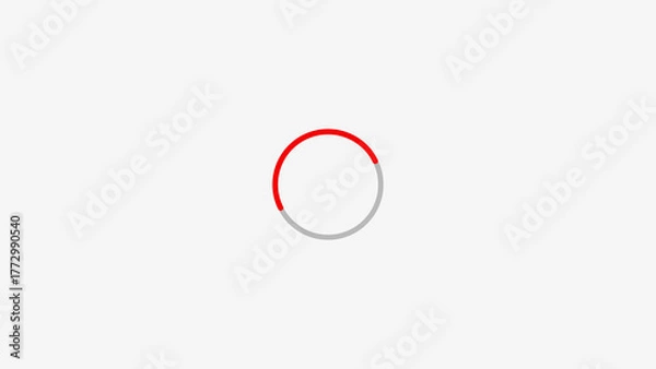 Fototapeta Abstract beautiful loading circle and buffering icon background 4k illustration.