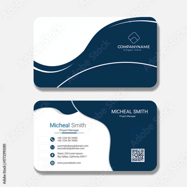 Obraz Modern professional visiting card template design