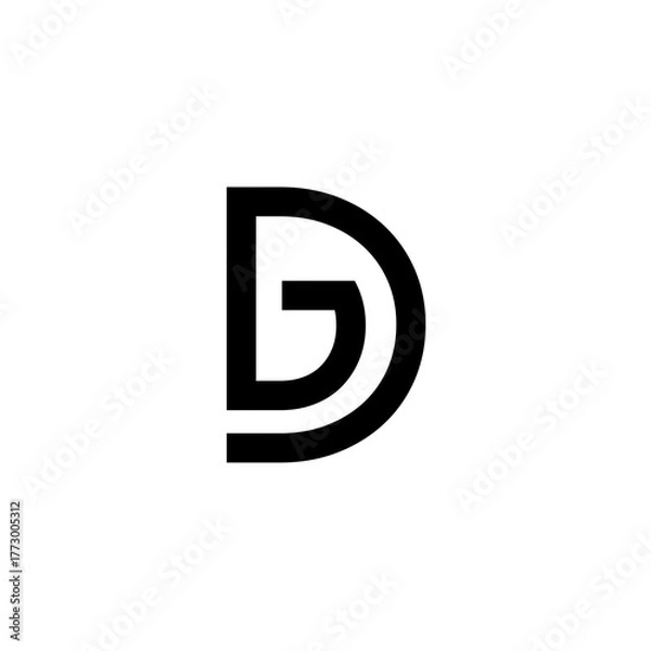 Fototapeta Modern DG Monogram Logo