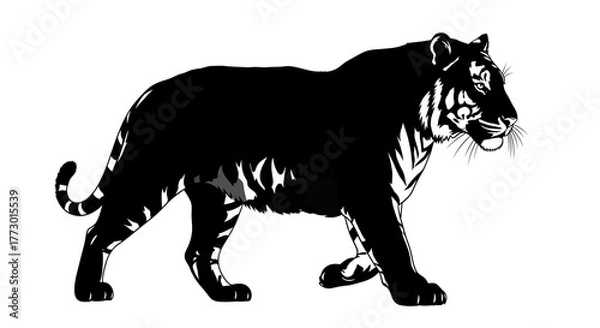 Fototapeta Stylized whisk illustration with a dynamic flowing design