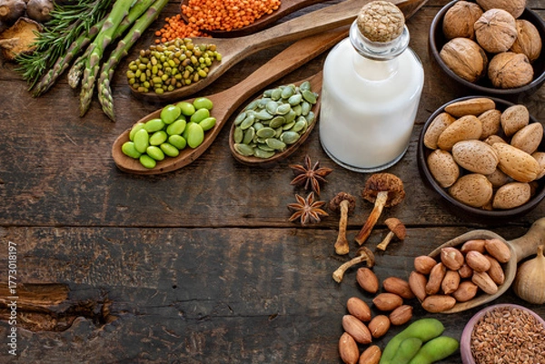 Obraz Healthy eating concept with copy space 