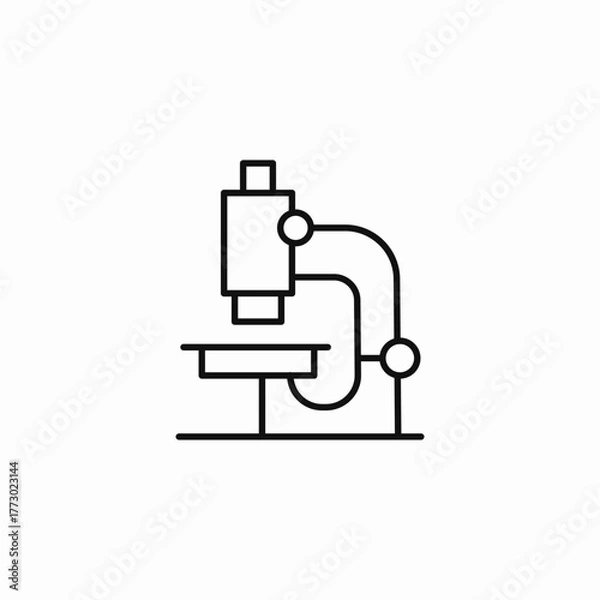 Fototapeta compound optical microscope icon sign vector