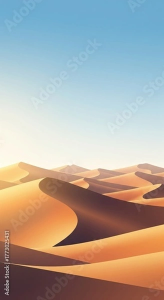 Fototapeta Minimal Desert Horizon