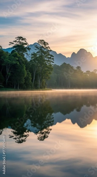 Fototapeta Calm Lake Reflection