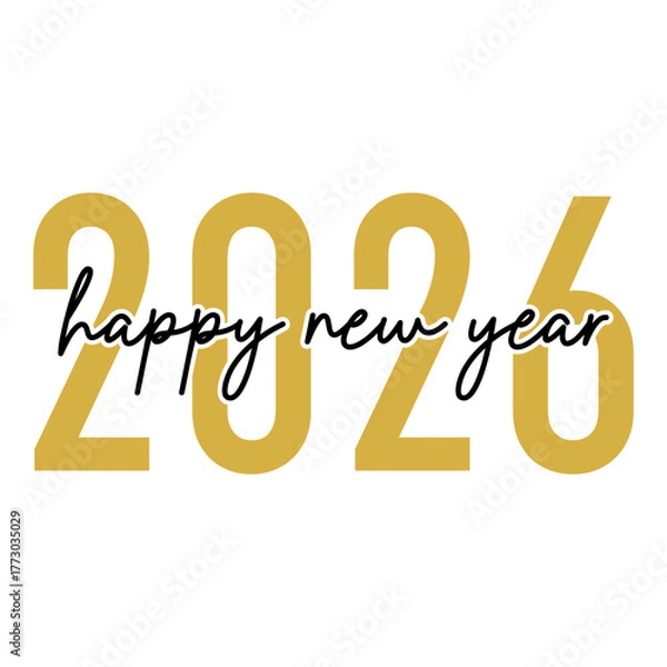 Fototapeta 2026 Happy New Year Design, New Year Eve, New Year PNG