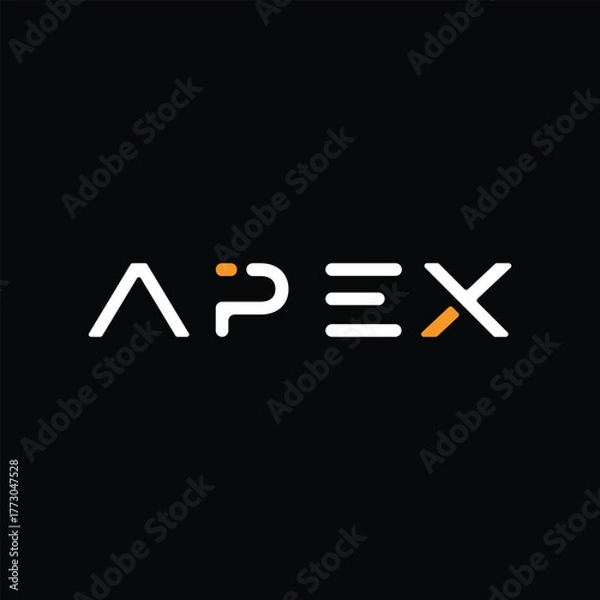 Fototapeta Apex Modern Minimal Logo Design — Abstract Letter A Symbol, Creative Branding Template for Business and Technology Company