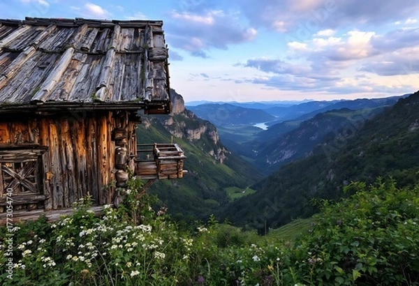 Obraz old house in the mountains