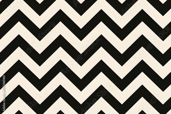 Obraz Classic black and white chevron pattern seamless background