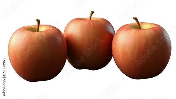 Obraz red apples isolated on white background
