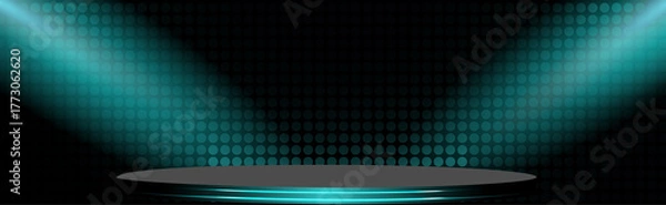 Fototapeta abstract blue stage background