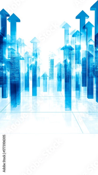 Fototapeta ビジネスの成長と成功を示す矢印