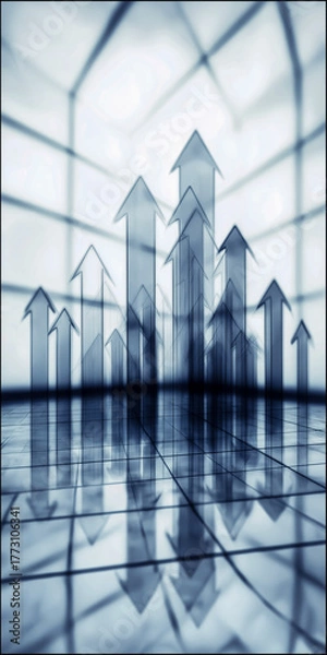 Fototapeta 売上アップ・業績向上のコンセプトビジュアル