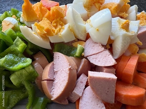 Fototapeta salad with vegetables