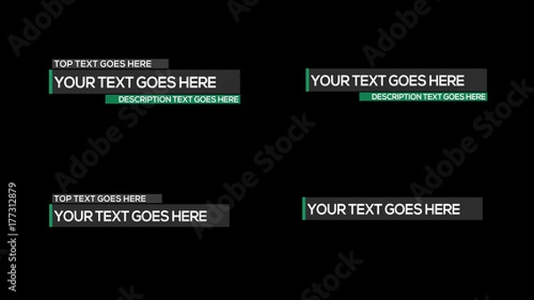 Fototapeta Animated Outlines Lower Thirds