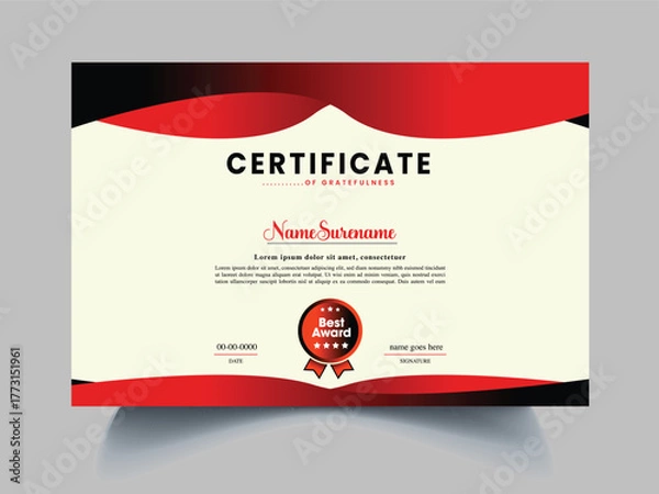 Obraz certificate clean exclusive design sample